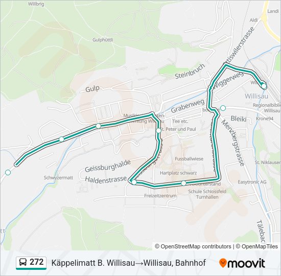 272 Bus Line Map