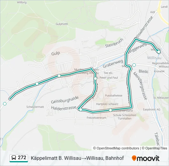 272 Bus Line Map