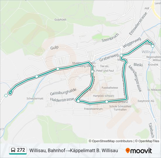 272 Bus Line Map