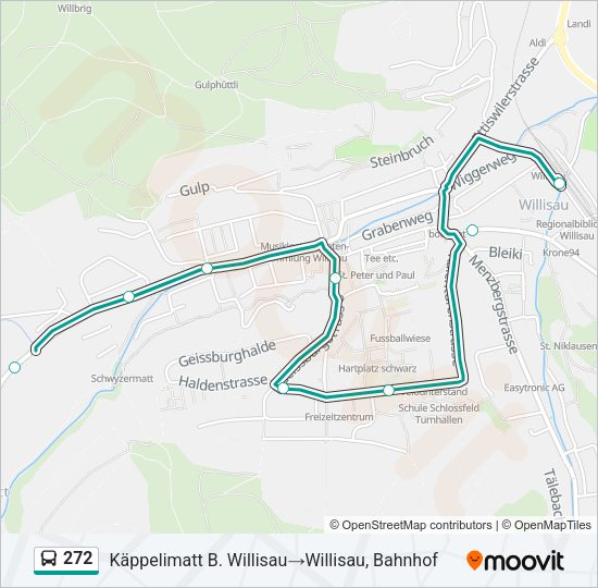 272 Bus Line Map