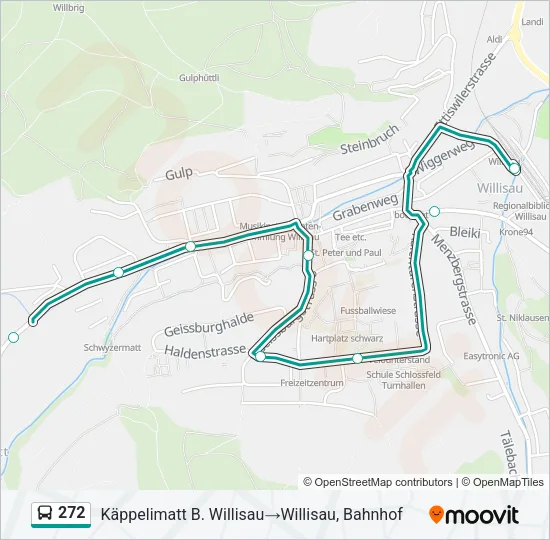 272 Bus Line Map