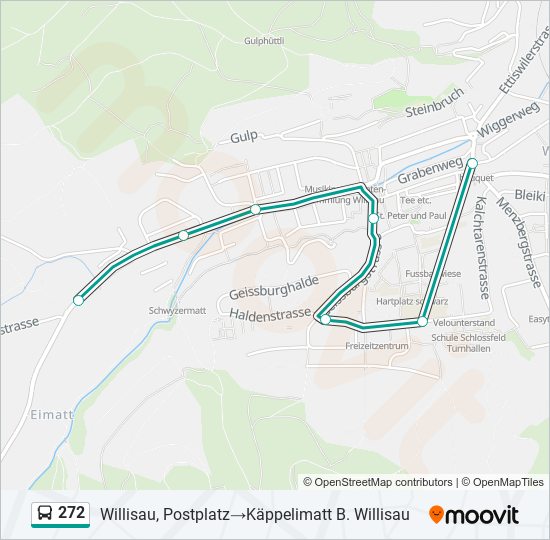 Plan de la ligne 272 de bus