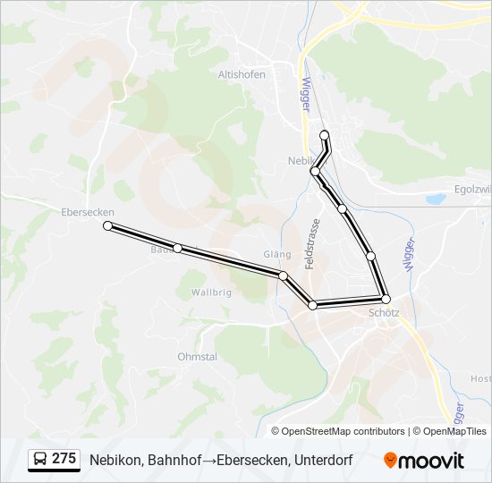 275 bus Line Map