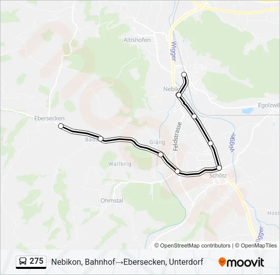 275 Bus Line Map