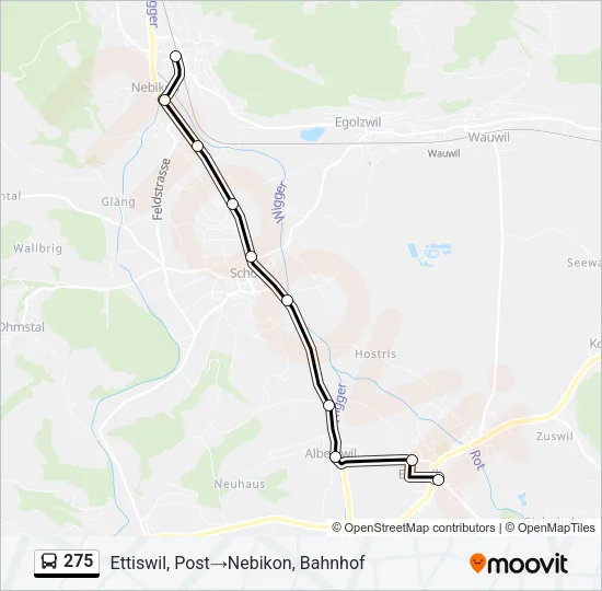 275 Bus Line Map