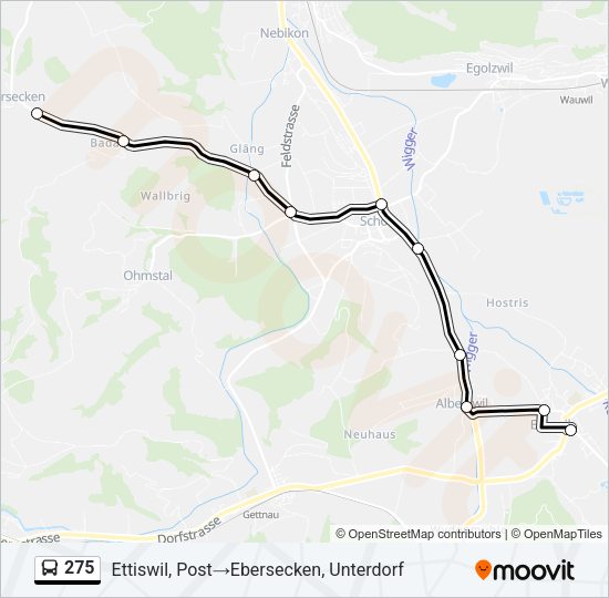 275 Bus Line Map