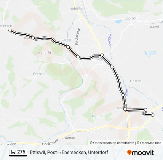 275 Bus Line Map
