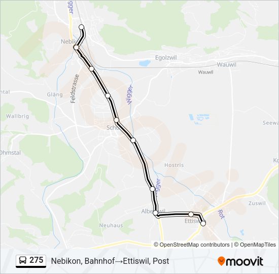 275 Bus Line Map