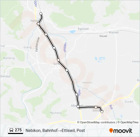 275 Bus Line Map