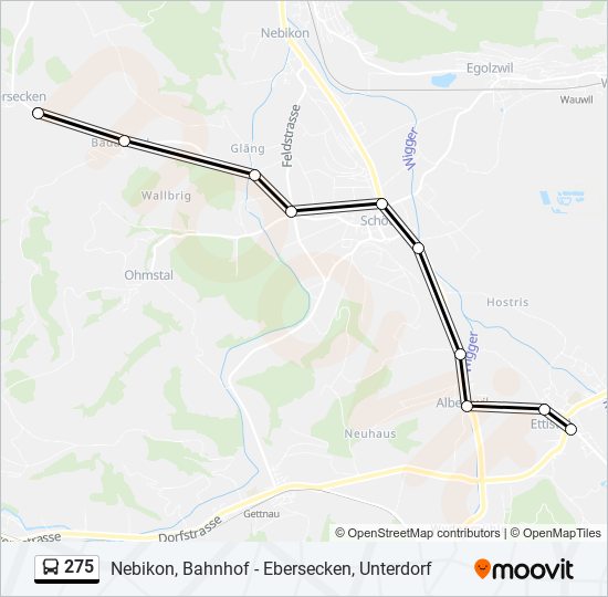 275 bus Line Map