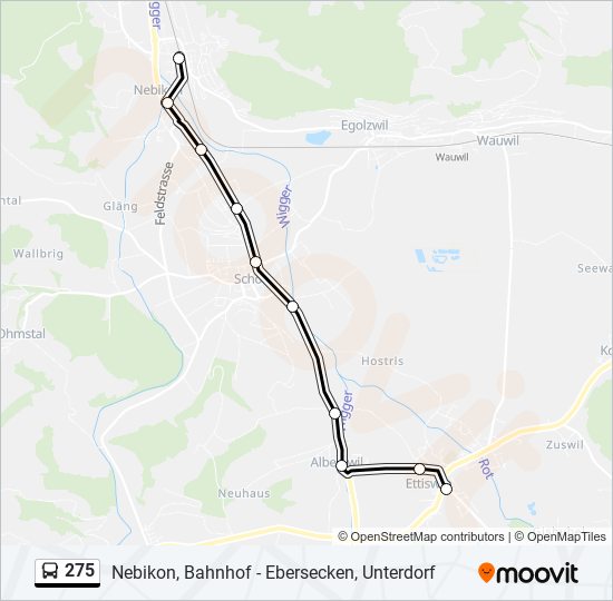 275 bus Line Map