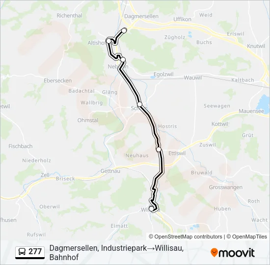 277 Bus Line Map