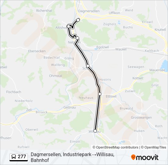 277 Bus Line Map