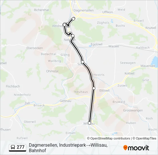 277 Bus Line Map