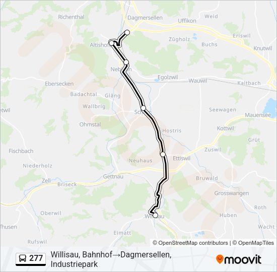 277 Bus Line Map