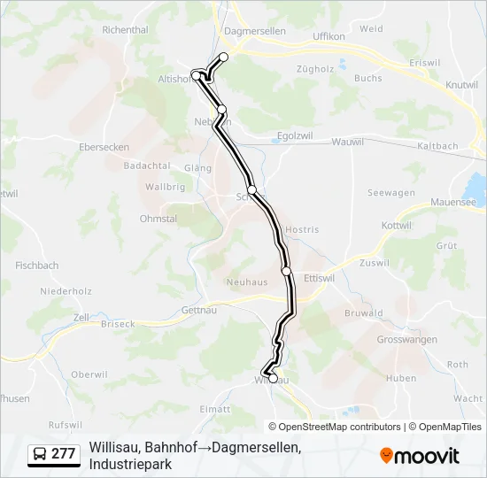 277 Bus Line Map
