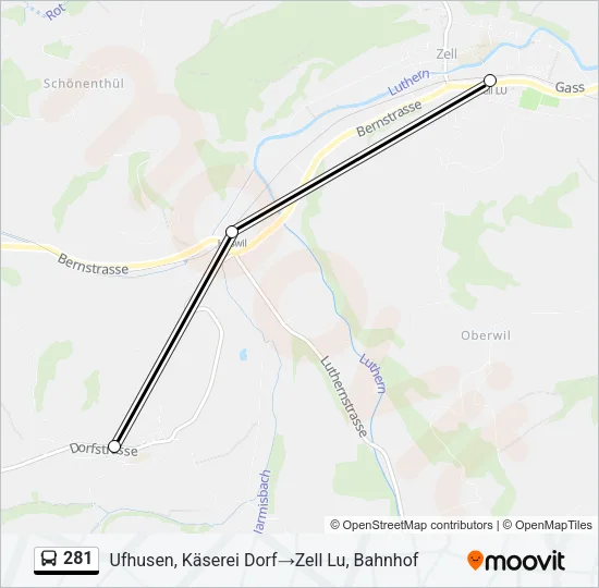 281 Bus Line Map