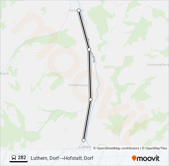 282 bus Line Map