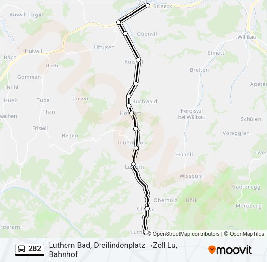 282 Bus Line Map