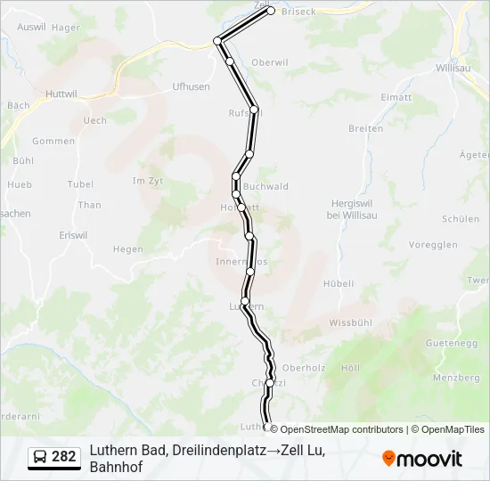 282 Bus Line Map