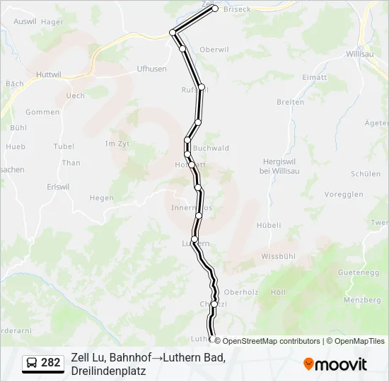 282 Bus Line Map