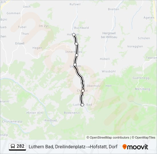 282 Bus Line Map