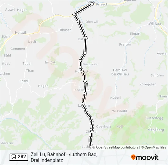 282 Bus Line Map