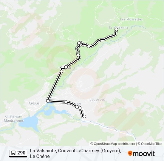 290 Bus Line Map