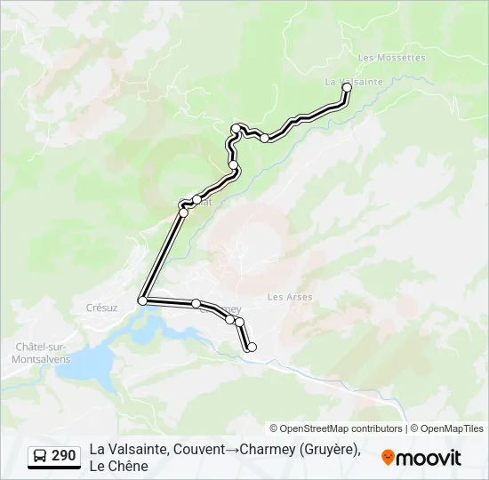 290 Bus Line Map