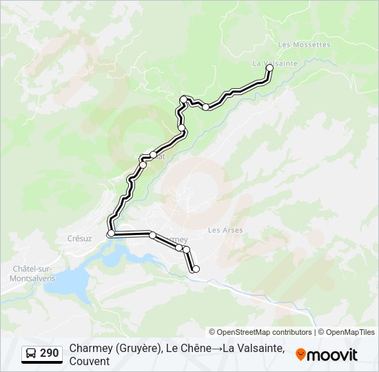 290 Bus Line Map