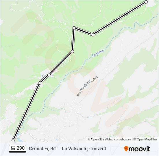 290 bus Line Map