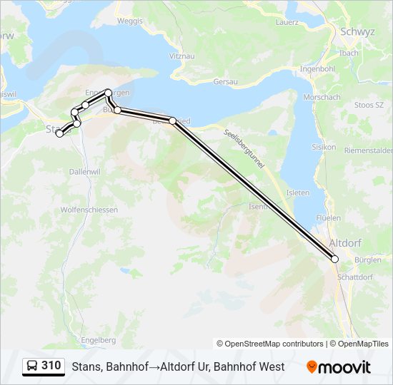 310 Bus Line Map