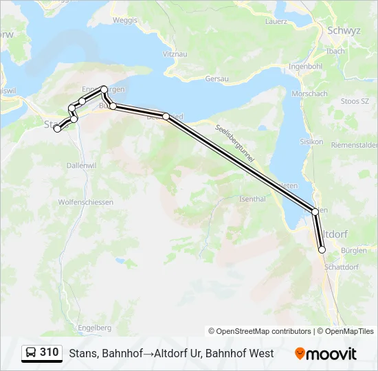 310 Bus Line Map