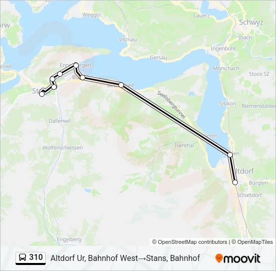 310 Bus Line Map