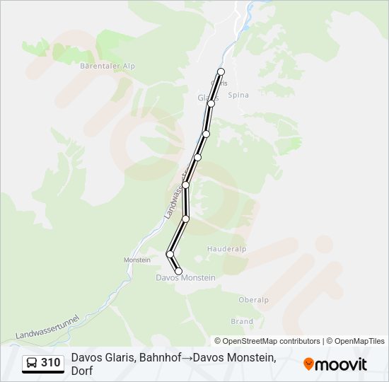 310 Bus Line Map