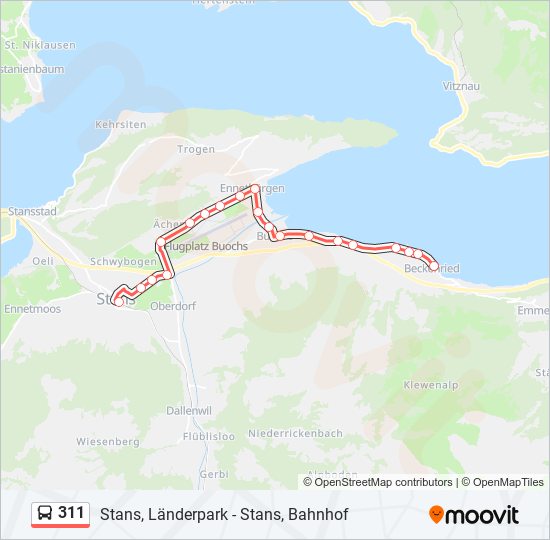 311 bus Line Map