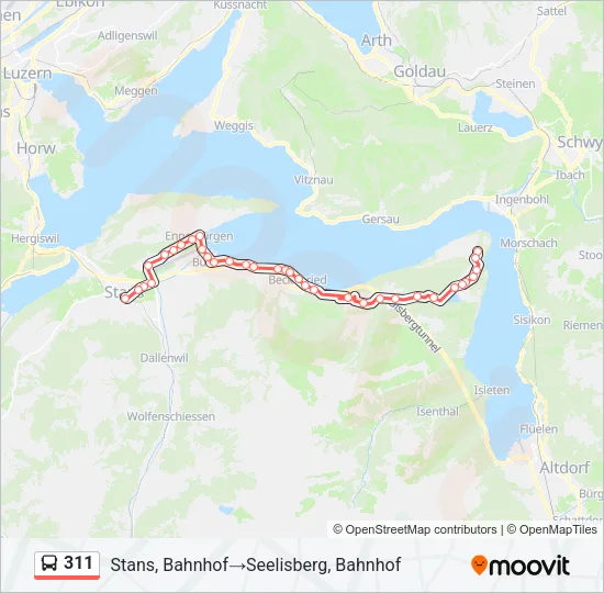 311 Bus Line Map