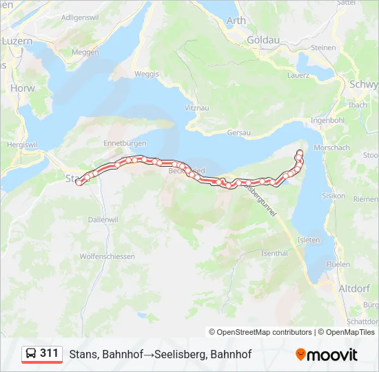 311 Bus Line Map