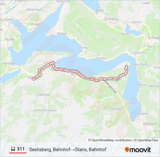 311 Bus Line Map