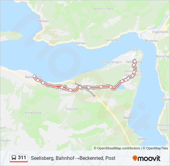 311 bus Line Map