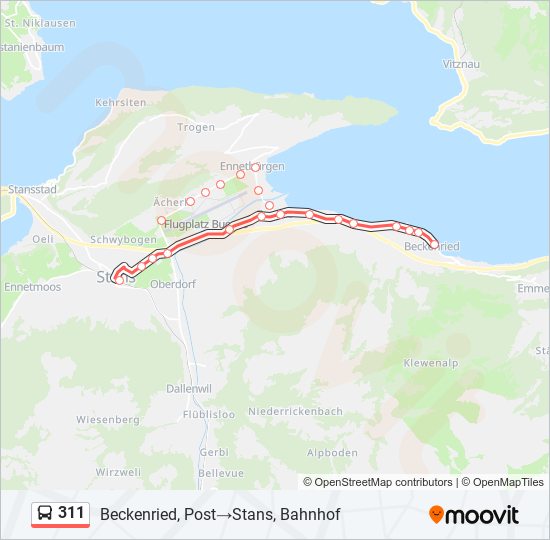 311 bus Line Map