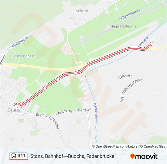 311 Bus Line Map