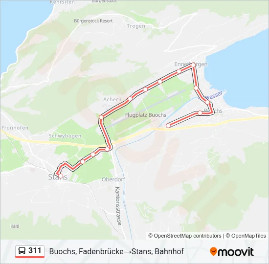 311 Bus Line Map