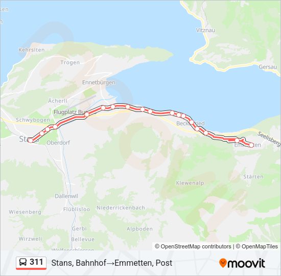 311 Bus Line Map