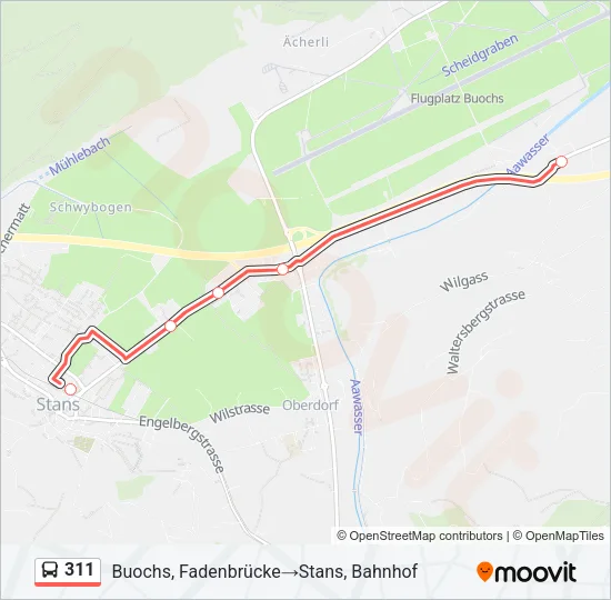 311 Bus Line Map