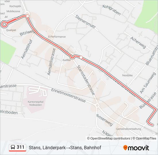 311 Bus Line Map