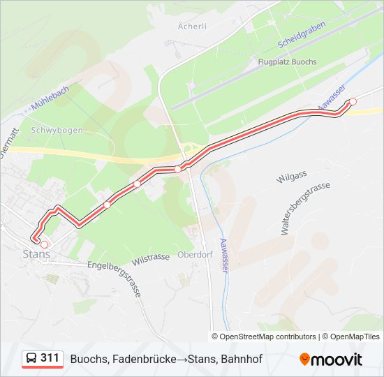 311 Bus Line Map