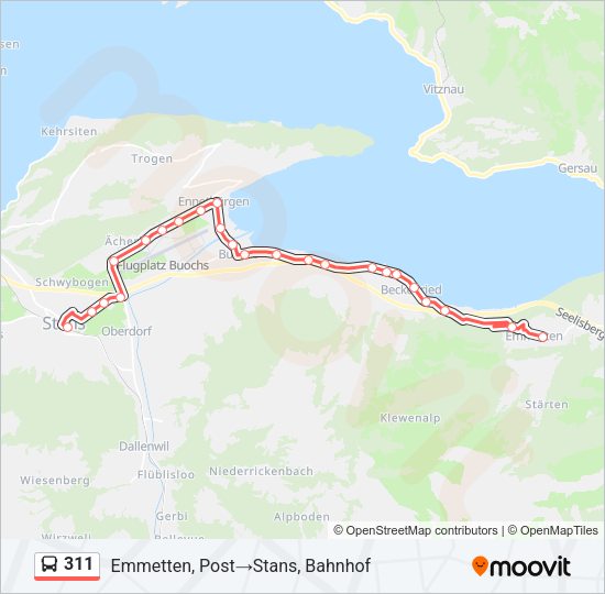 311 Bus Line Map