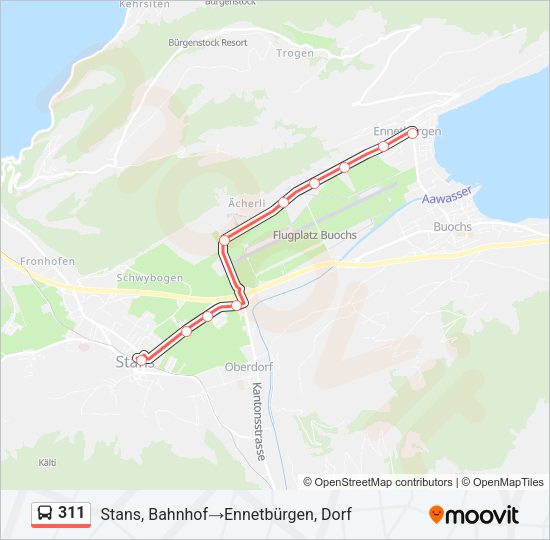 311 Bus Line Map