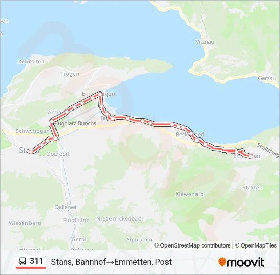311 Bus Line Map